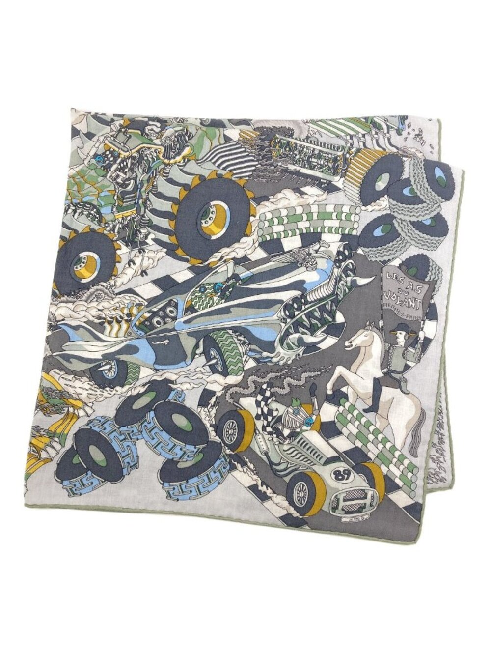 Hermes Carre H 100 Scarf Cashmere Silk